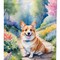 Edge Collections - 28" X 40" - Multicolor - Corgi Spring Path Porch Large Flag - 1 Piece